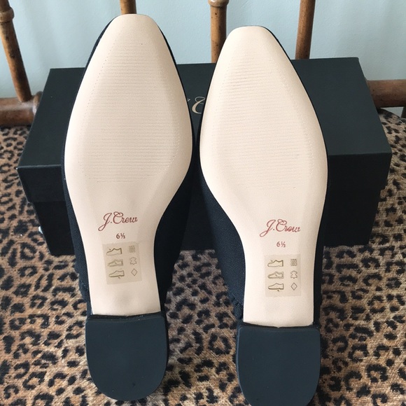NIB J. Crew Canvas Ruffle Mule - Black, 6.5 🖤 - Picture 2 of 6